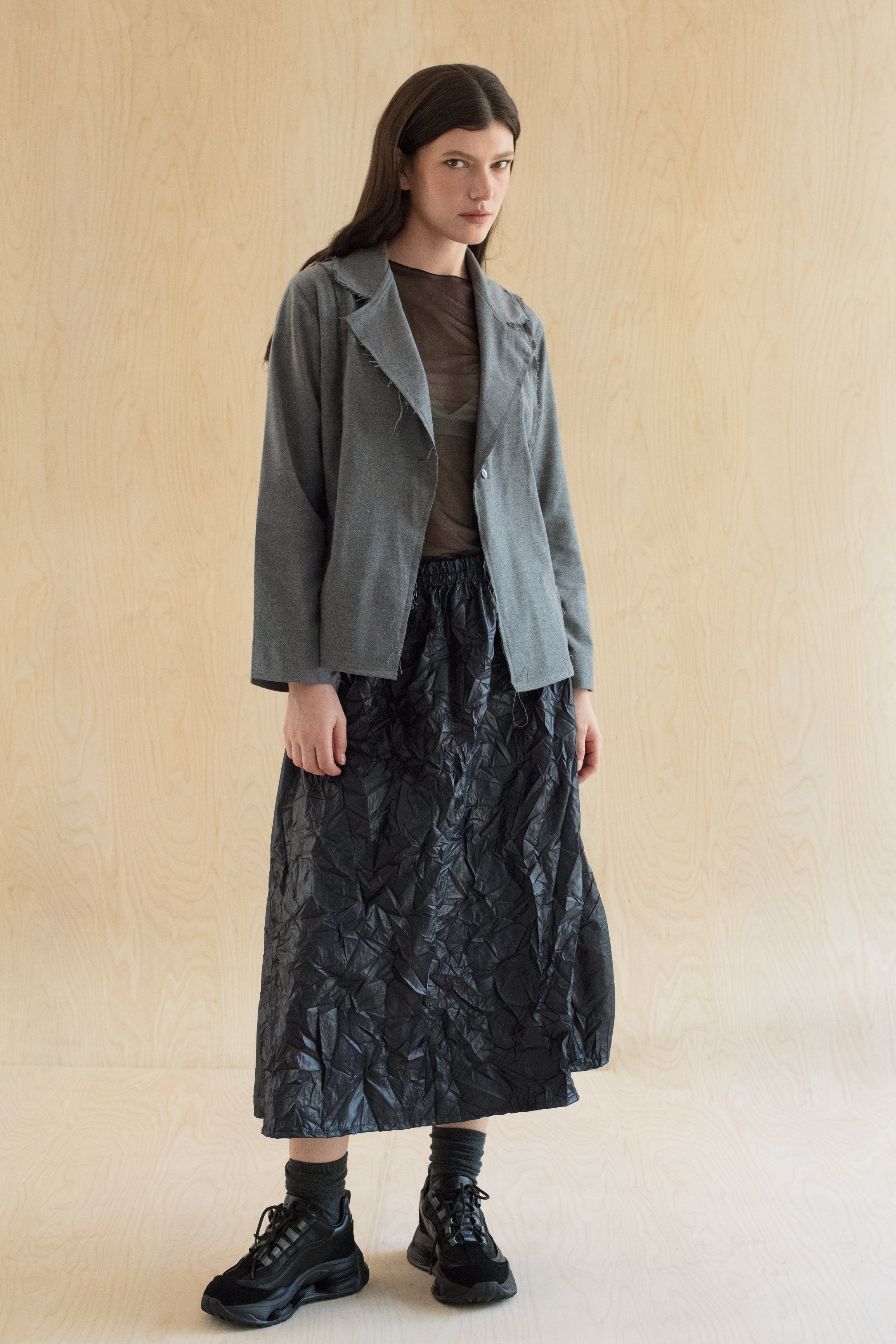 PIKA PIKA skirt - חצאית ארוכה שחור/כחול