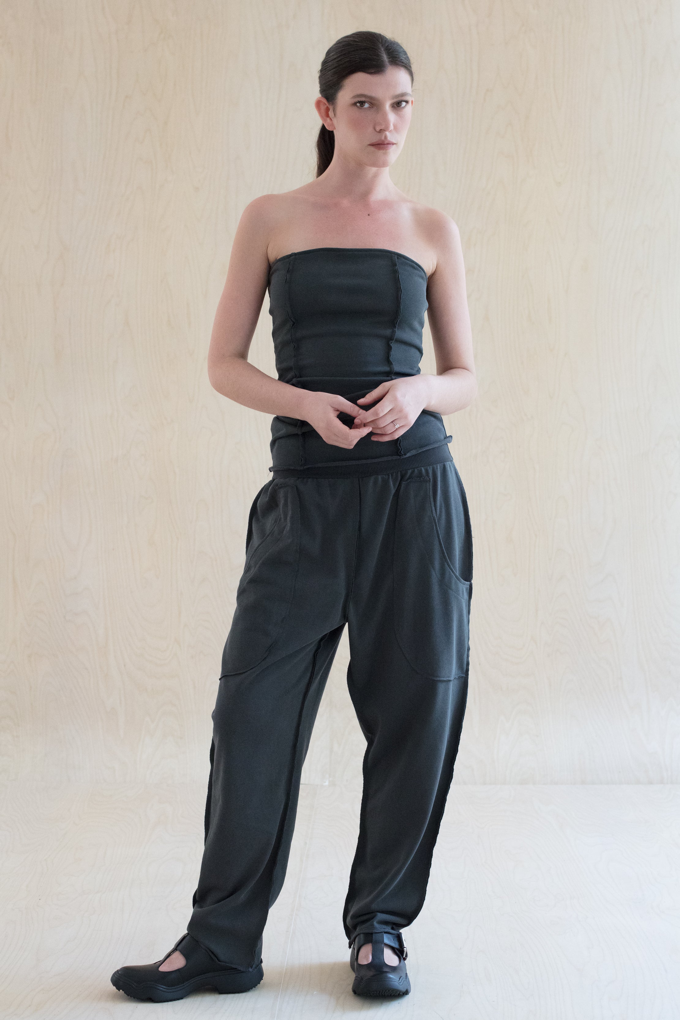 BANDEAU top - אפור כהה