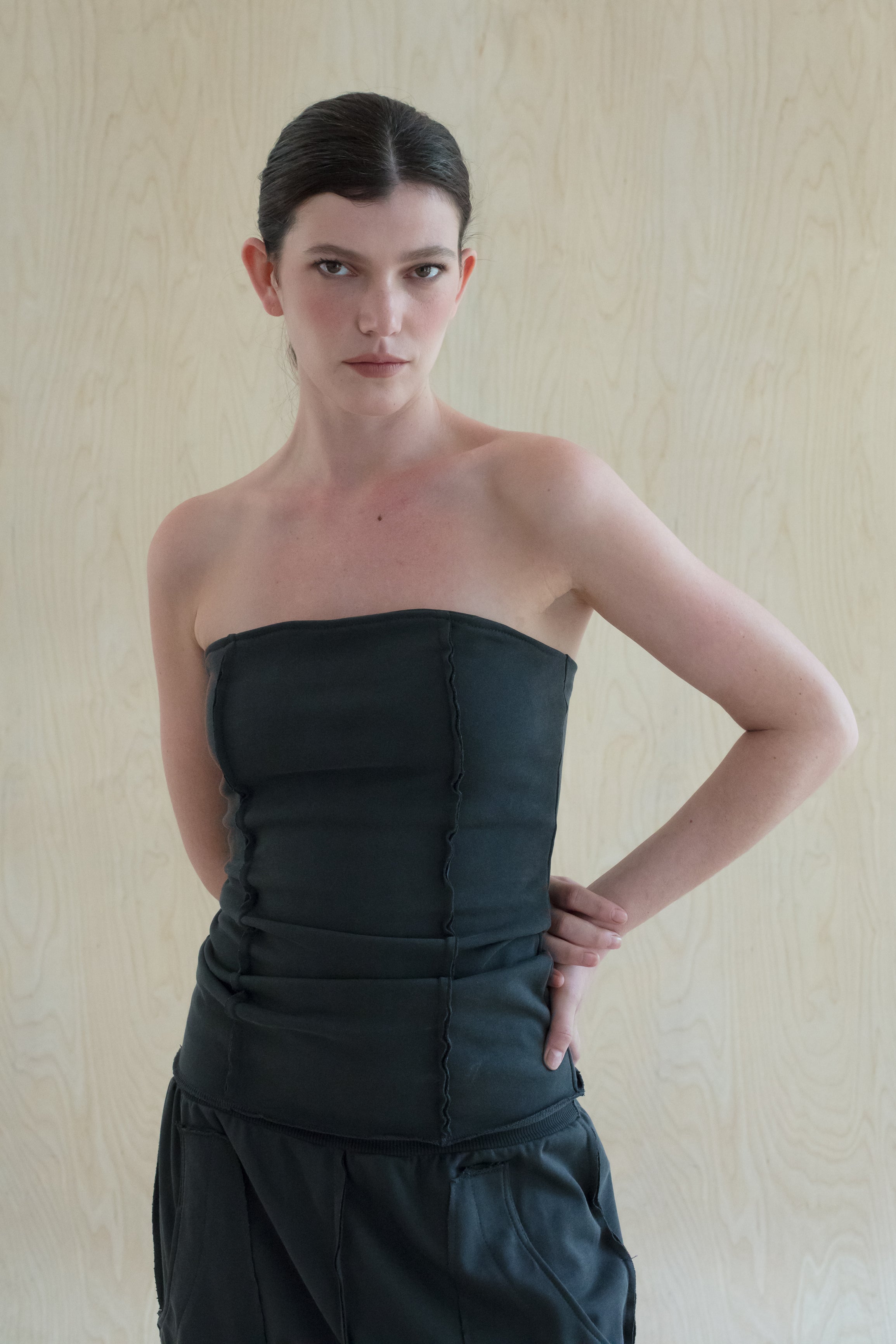 BANDEAU top - אפור כהה