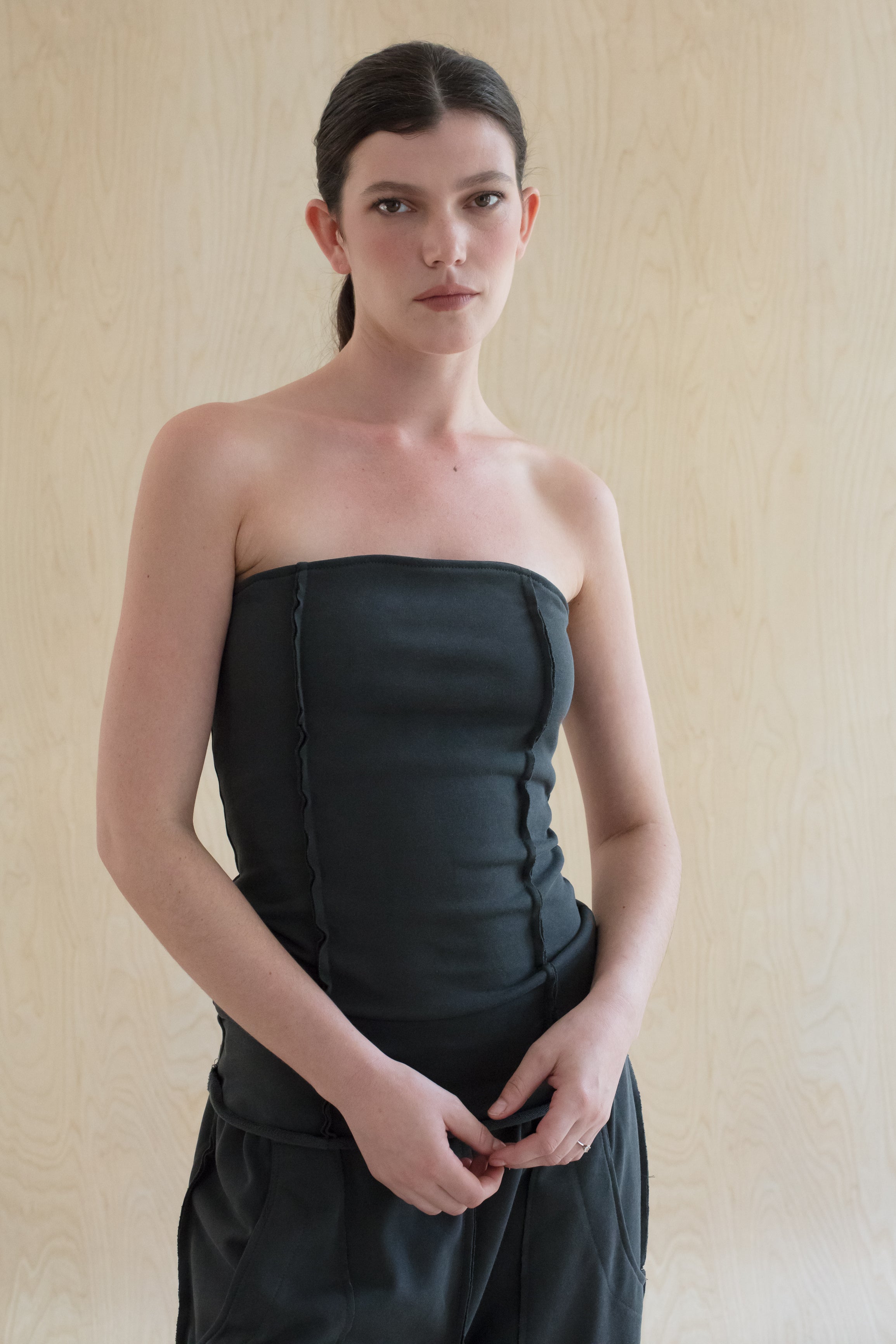 BANDEAU top - אפור כהה