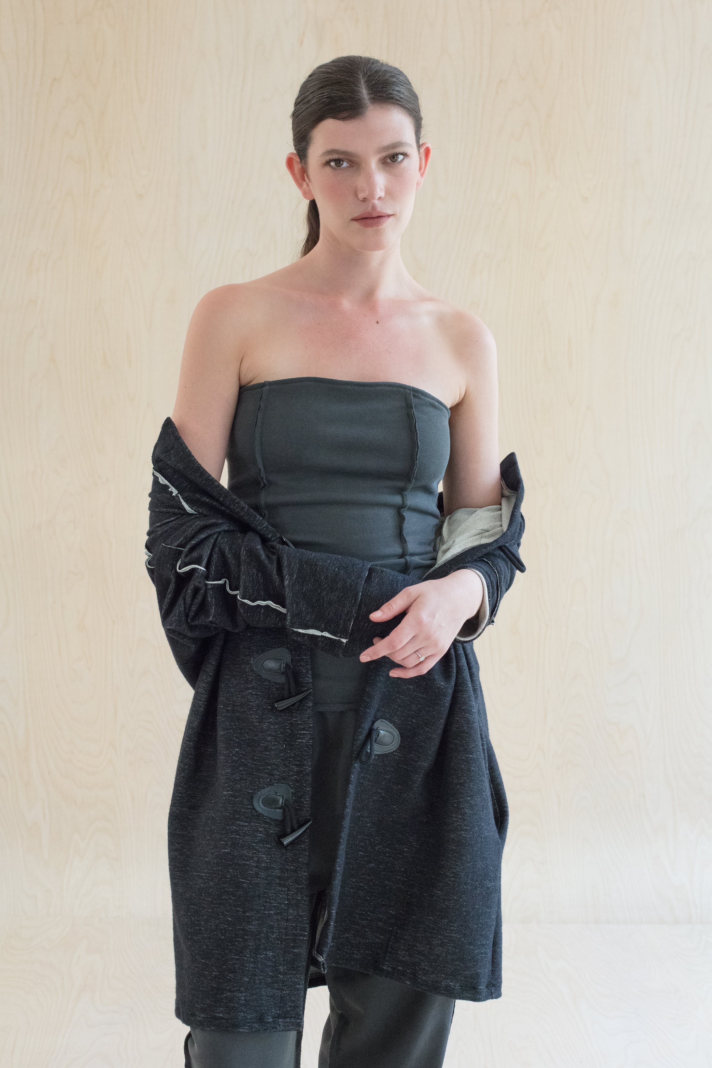 BANDEAU top - אפור כהה