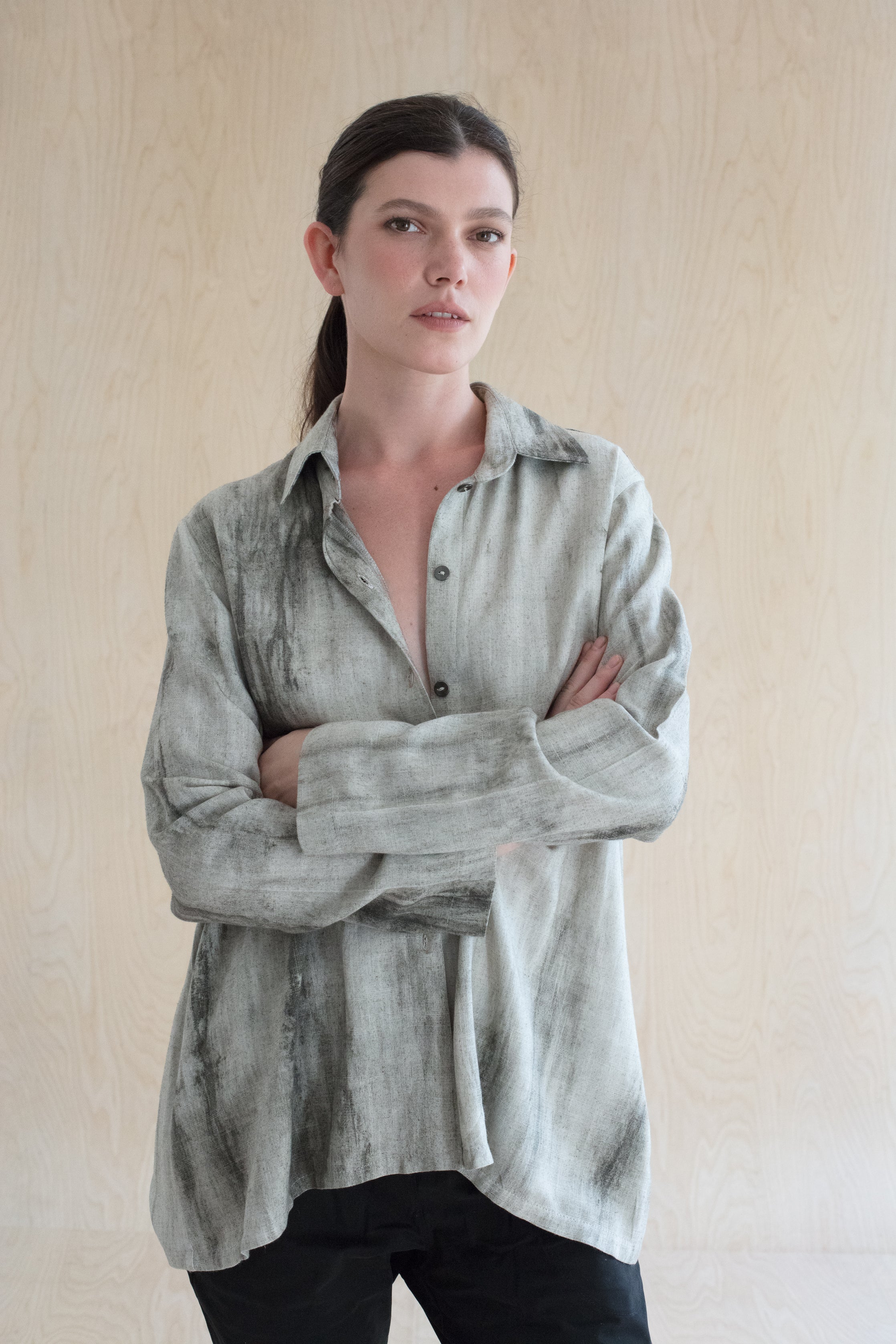 FROTTAGE shirt - מכופתרת עם פרינט