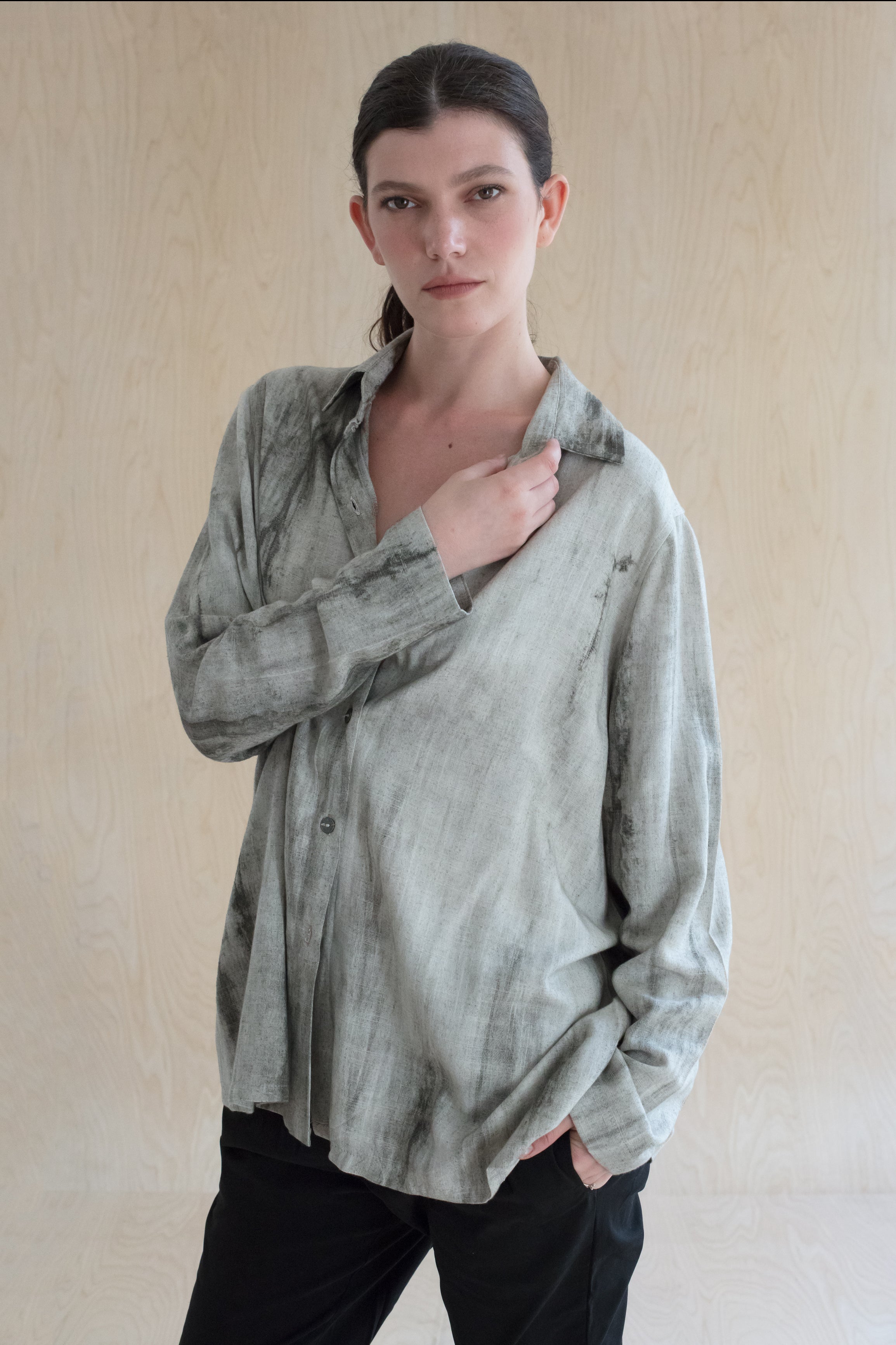 FROTTAGE shirt - מכופתרת עם פרינט