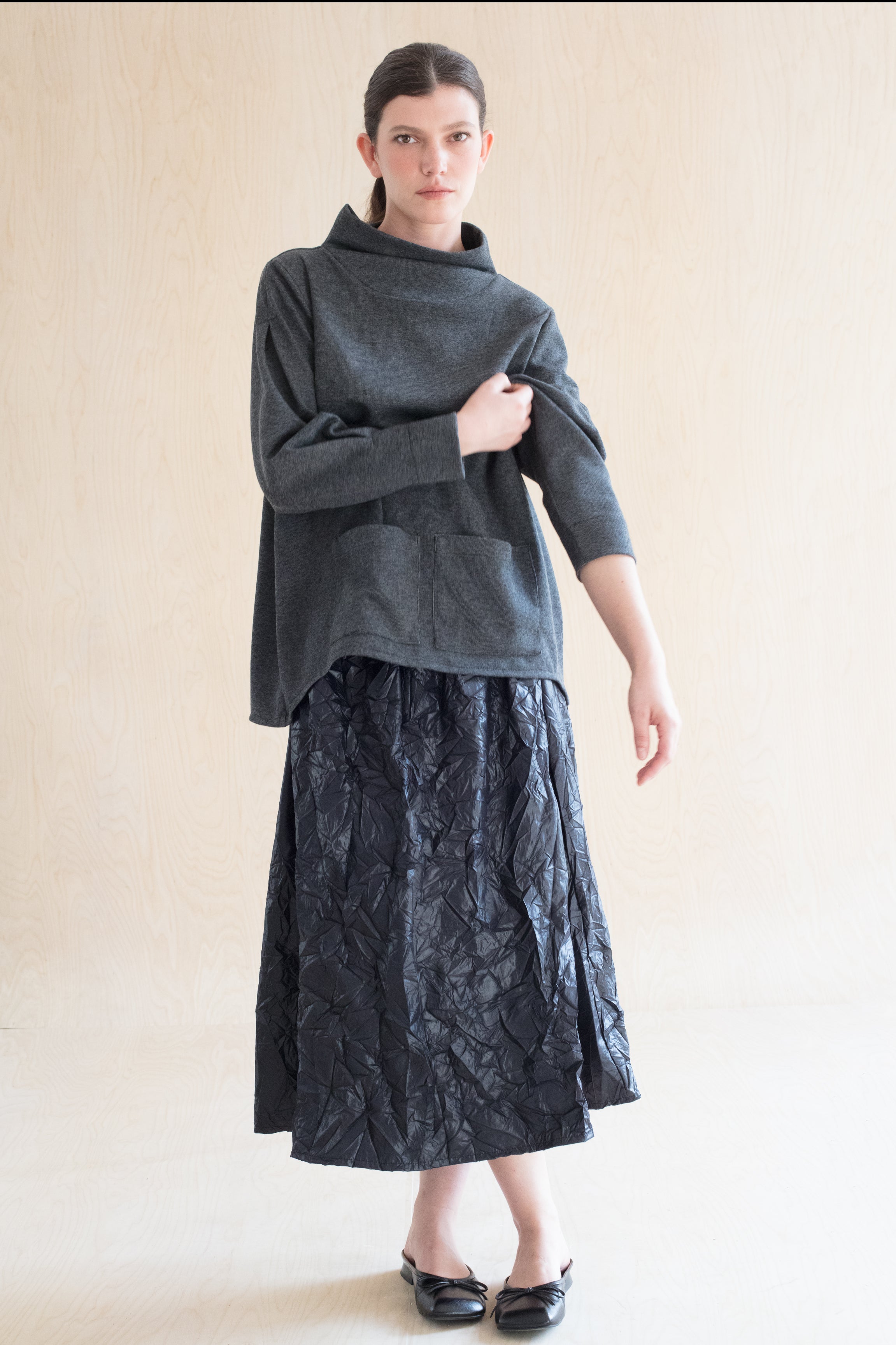 PIKA PIKA skirt - חצאית ארוכה שחור/כחול