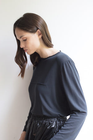 NEW ORDER line knit top