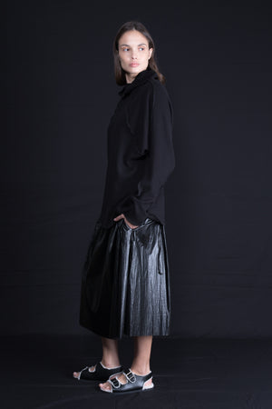 LICORICE high gloss skirt