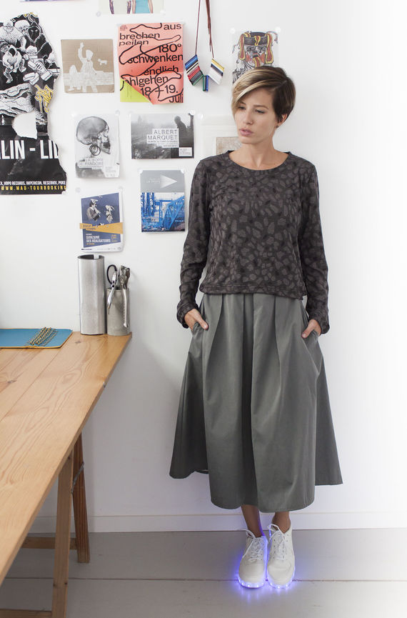 WAXED Linen Skirt