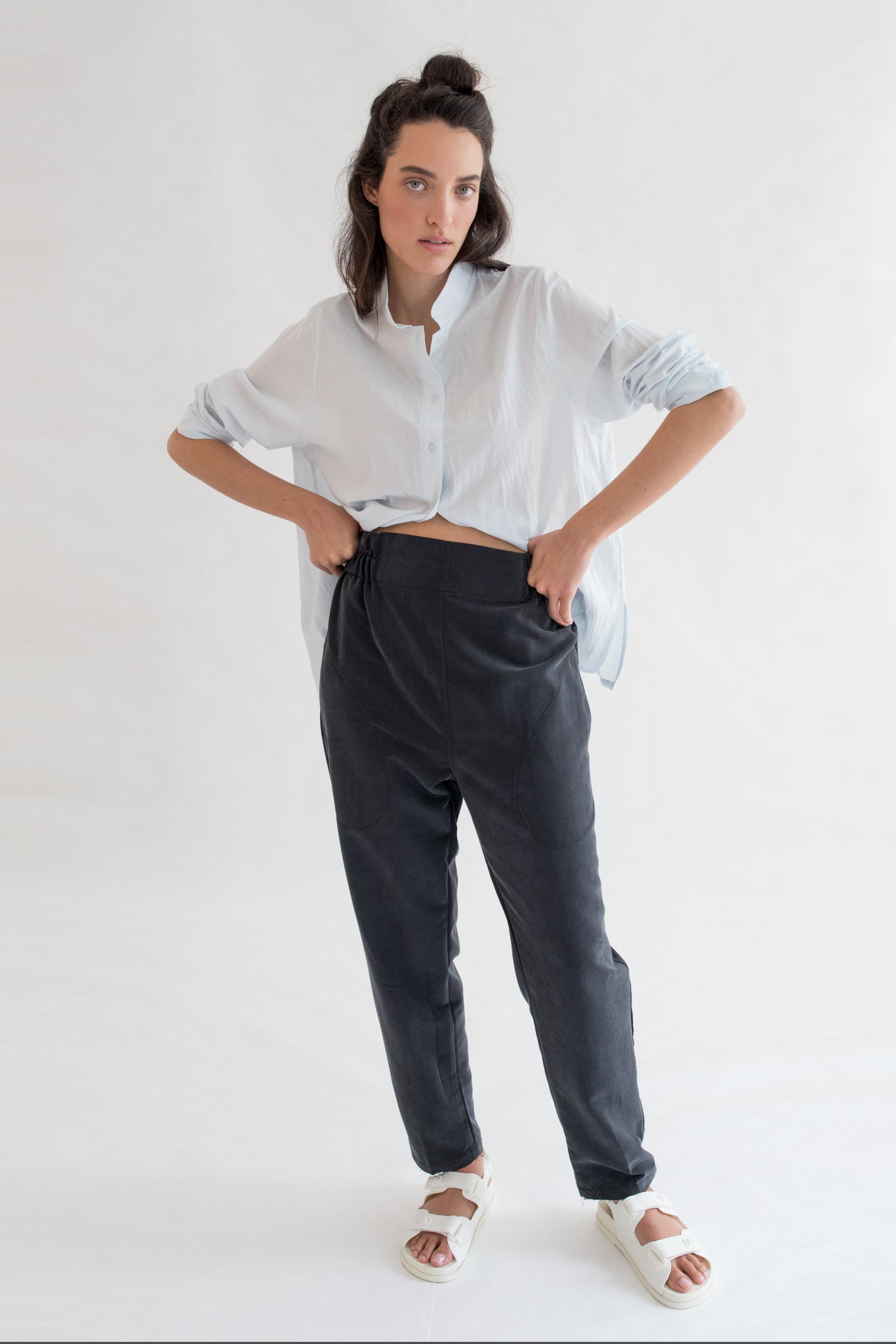 MUTED BLACK High Waist Pants